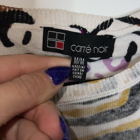 NWT Carre Noir Stone Animal Print On The Move Long Sleeve Pullover - Picture 5 of 8